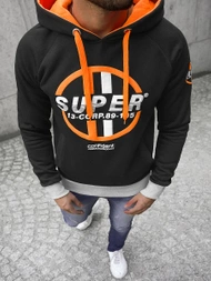 Bluza z kapturem męska czarna OZONEE JS/X-56