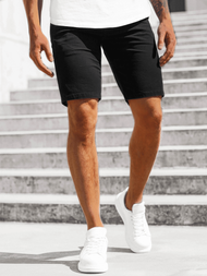 Spodenki chinos męskie czarne OZONEE JB/JP1142