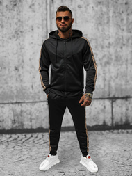 Komplet dresowy męski czarny OZONEE O/3A167