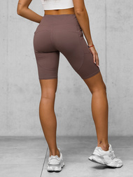 Legginsy krótkie damskie kolarki śliwkowe OZONEE JS/XY24003S