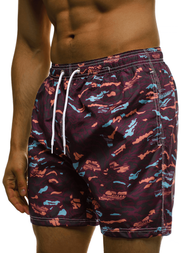 Spodenki kąpielowe męskie bordowe OZONEE JS/ST072