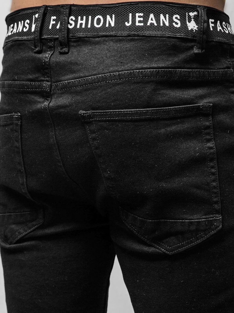 Spodnie jeansowe męskie czarne OZONEE O/TF061