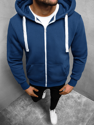 Bluza męska rozpinana z kapturem granatowa OZONEE O/11039