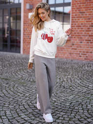 Bluza z kapturem biała OZONEE JS/8B856/1