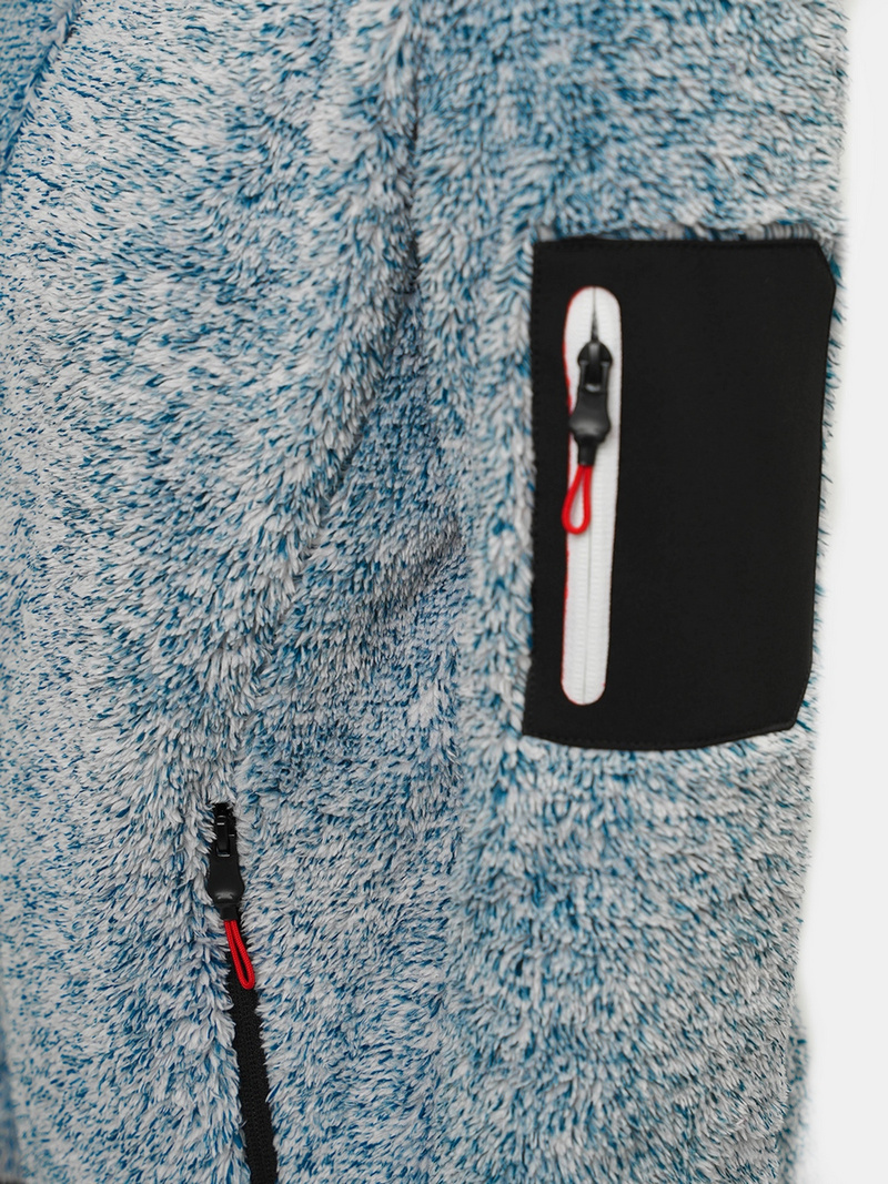 Kurtka damska rozpinana z kapturem granatowa OZONEE JS/KSW7002