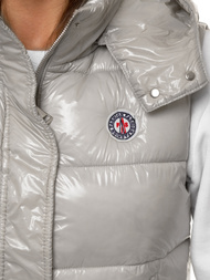 Стьобаний жіночий жилет сірий OZONEE O/SW025/24