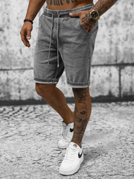 Spodenki męskie jeansowe szare OZONEE NB/MP0273GC