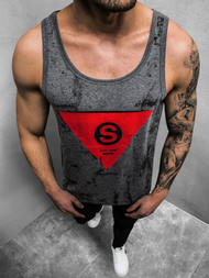 Футболка чоловіча графіт OZONEE JS/SS11057Z