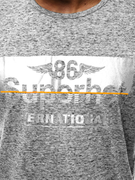 T-Shirt męski grafitowy OZONEE JS/KS2056