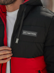 Kurtka zimowa męska czarno-czerwona OZONEE JS/31M5083/270