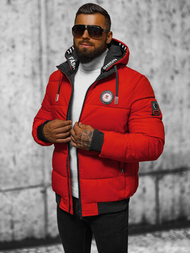 Kurtka zimowa męska pikowana czerwona OZONEE JS/84M3029/275