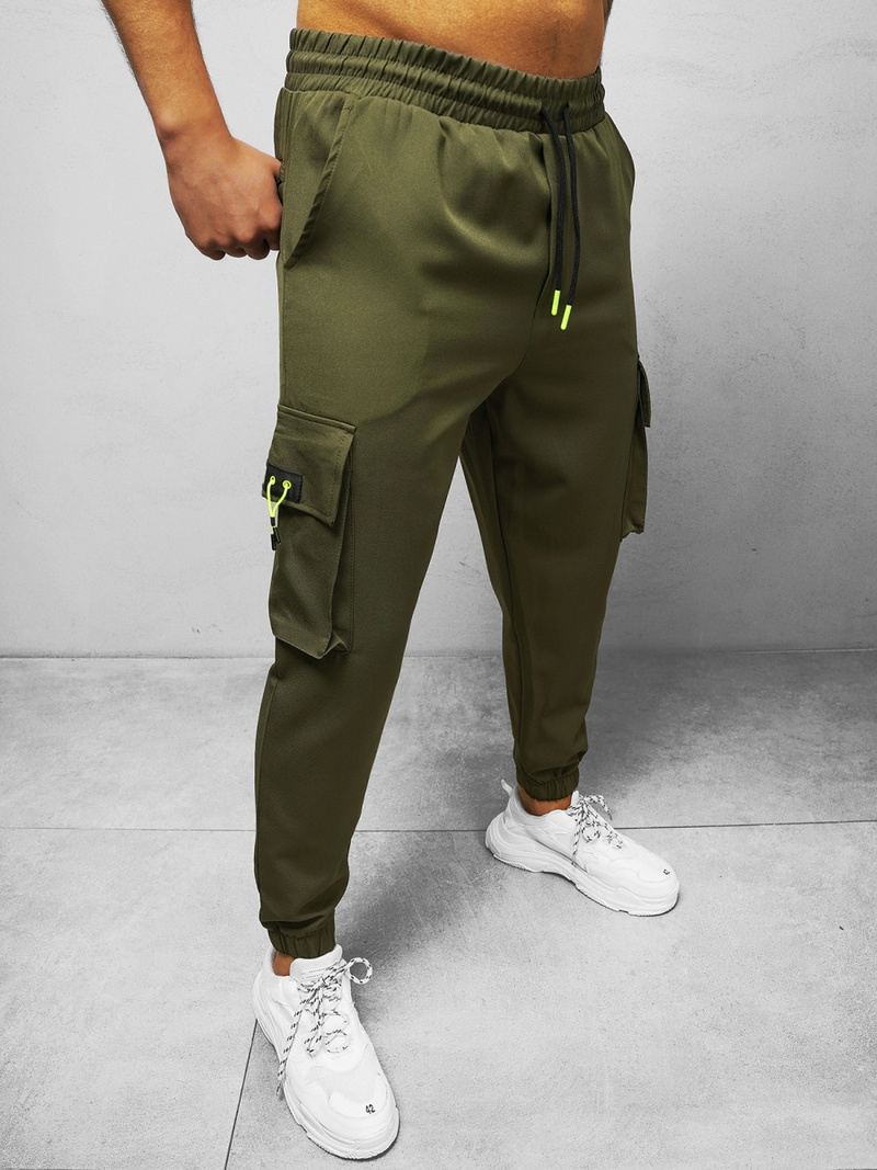 Spodnie męskie chino jogger khaki OZONEE O/CP150