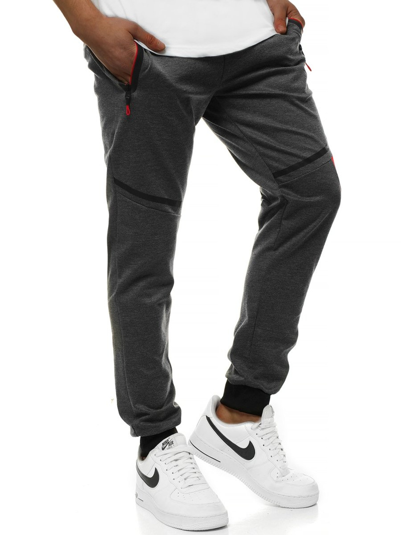 Spodnie dresowe męskie grafitowe OZONEE JS/AM106