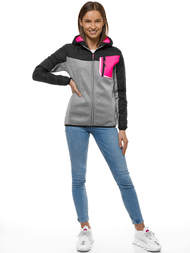 Kurtka damska czarno-szara OZONEE JS/KSW4006