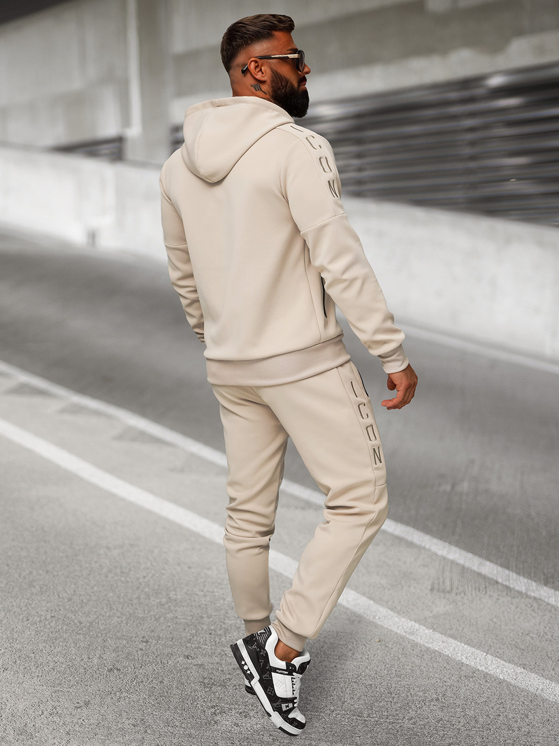 Komplet dresowy męski beżowy OZONEE O/LN11760
