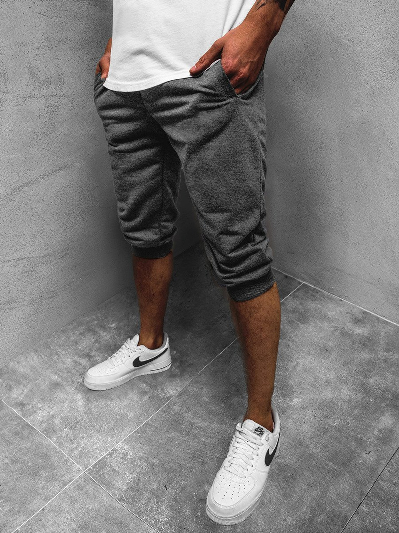 Spodenki dresowe męskie grafitowe OZONEE JS/DK09