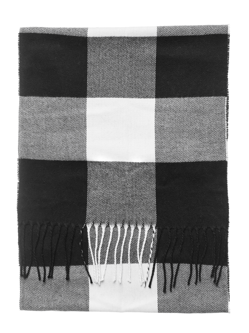 Чоловічий шарф Чорно-Бiлий OZONEE JS/YW08046/1