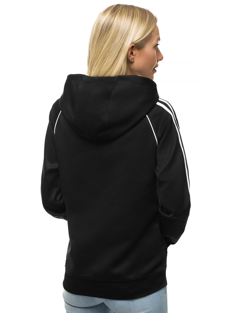 Bluza z kapturem damska czarna OZONEE JS/JK88117/3
