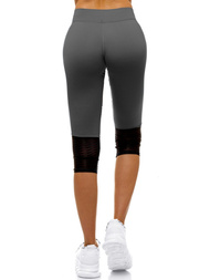 Legginsy damskie krótkie grafitowe OZONEE X/1253