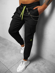 Spodnie męskie chino jogger czarne OZONEE O/CP149