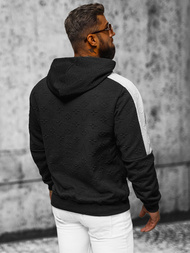 Bluza z kapturem męska czarna OZONEE JS/3B572