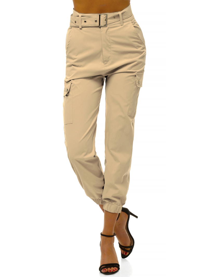 Жіночі штани Джогер Бежевi OZONEE O/HM001