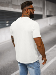 T-shirt męski biały OZONEE O/L1451