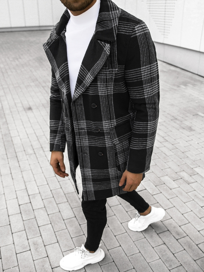 Пальто чоловіче Чорний OZONEE JS/JP1193