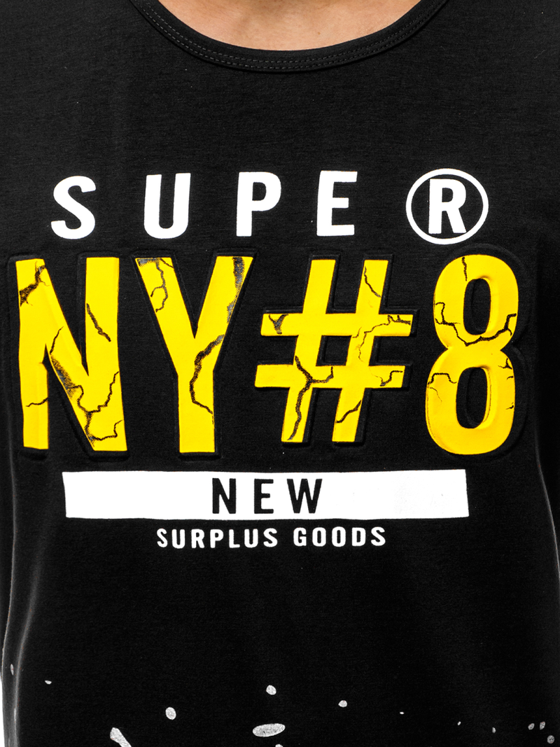 Футболка чоловіча Чорний OZONEE JS/KS2028Z