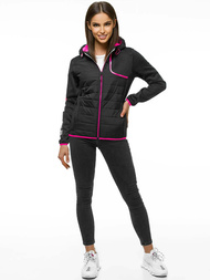 Kurtka damska czarna OZONEE JS/KSW4008