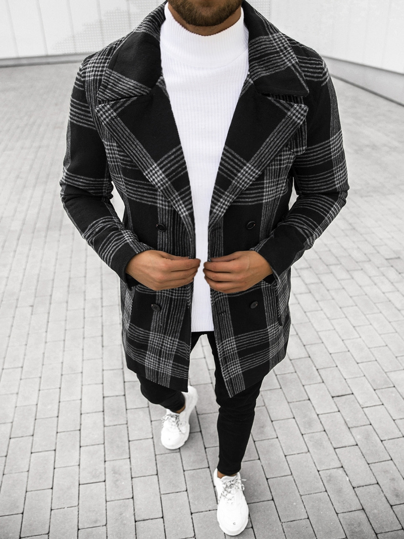 Пальто чоловіче Чорний OZONEE JS/JP1193