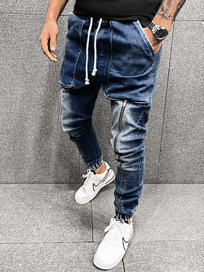 Spodnie jeansowe męskie niebieskie OZONEE O/B5605Z