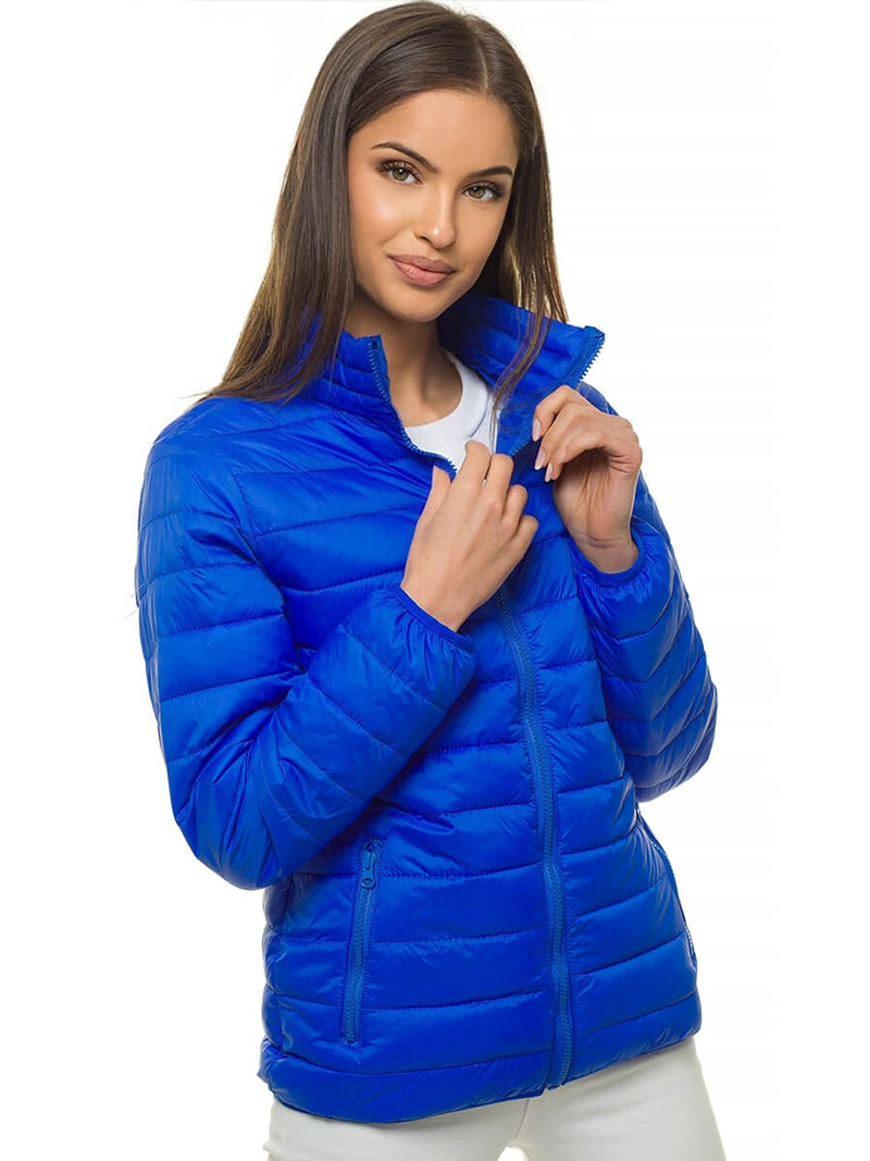 Kurtka przejściowa damska ciemno-niebieska OZONEE JS/M23037/185