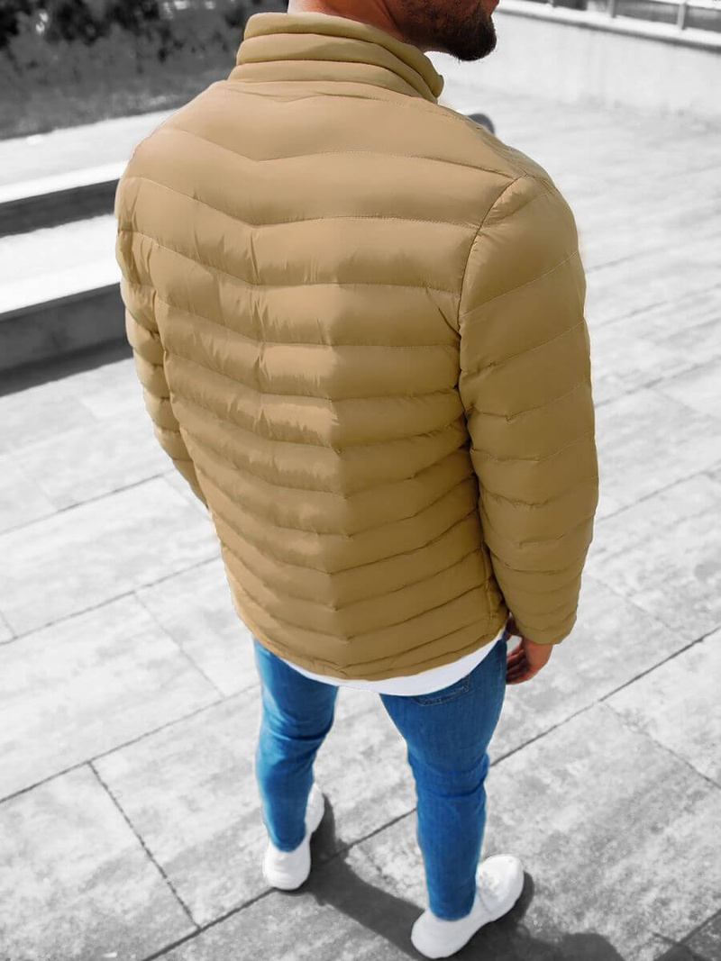 Kurtka męska przejściowa beżowa OZONEE JS/SM70/11