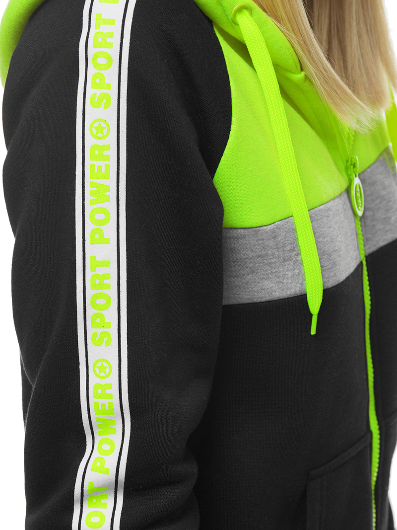 Bluza rozpinana damska czarna OZONEE JS/KSW3001