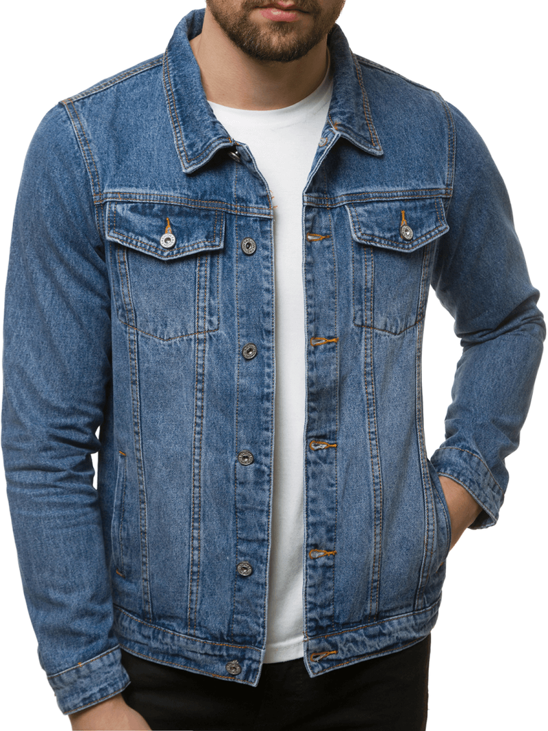 Куртка чоловіча джинсова Синя OZONEE T/7518
