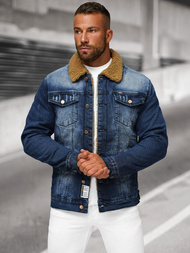 Чоловіча джинсова куртка Темно-Синя OZONEE NB/MJ520BSZ