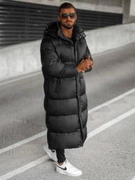 Kurtka zimowa męska długa czarna OZONEE O/M3202Z