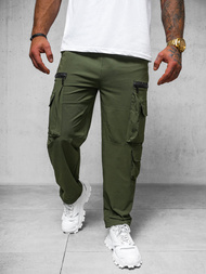 Spodnie męskie cargo wide leg khaki OZONEE O/PS5526