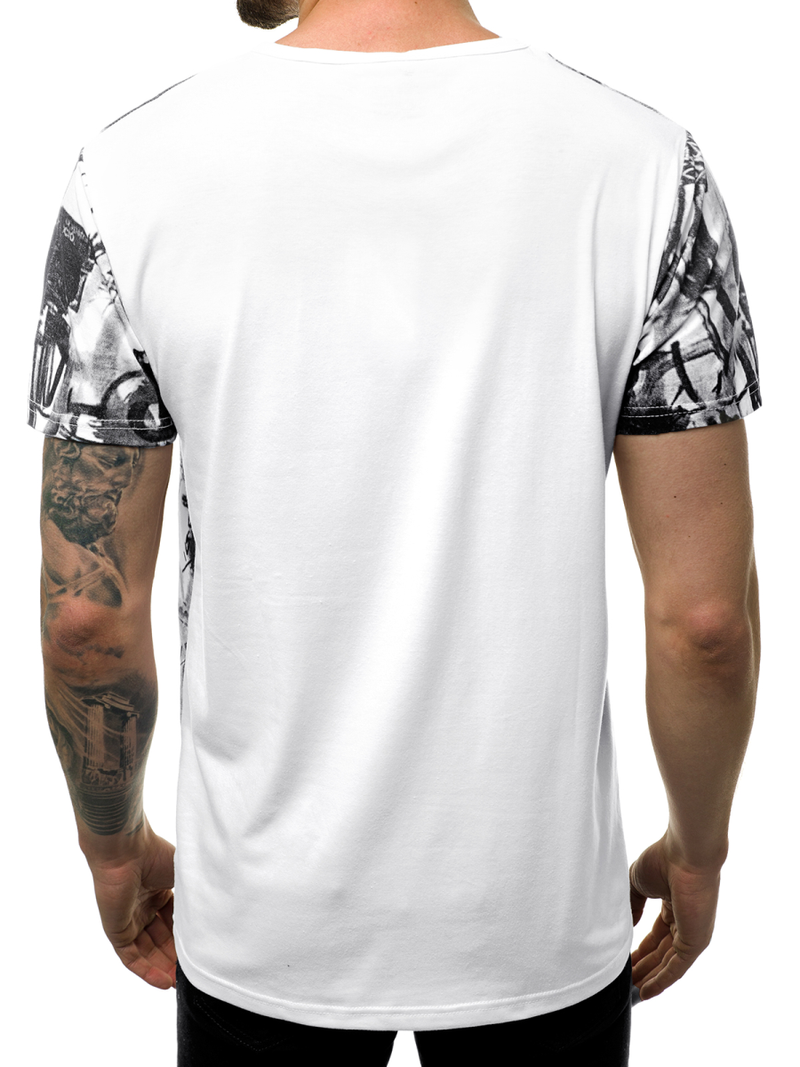 T-Shirt męski biały OZONEE JS/KS1987