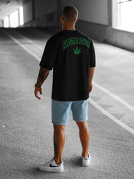 T-shirt męski oversize czarny OZONEE O/3435