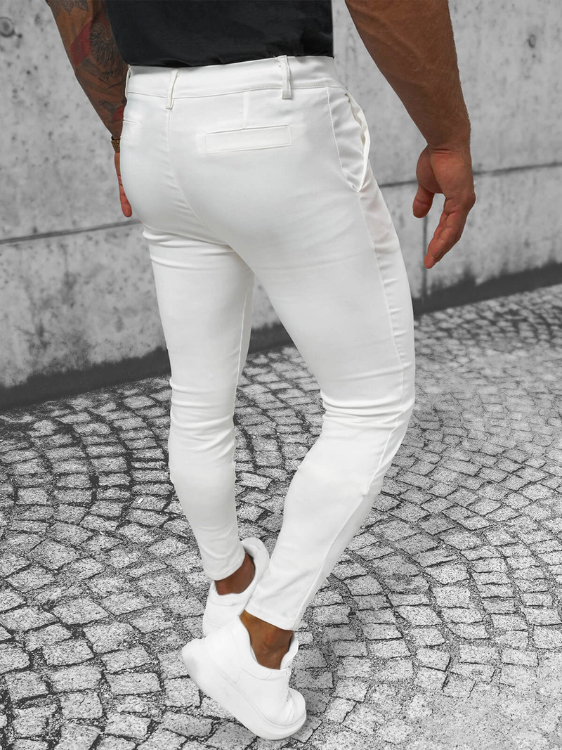 Spodnie męskie chino ecru OZONEE O/P4049