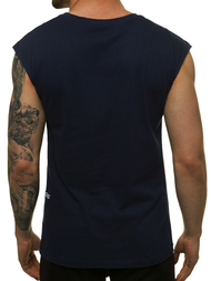 Koszulka bez rękawów męska granatowa OZONEE O/1265