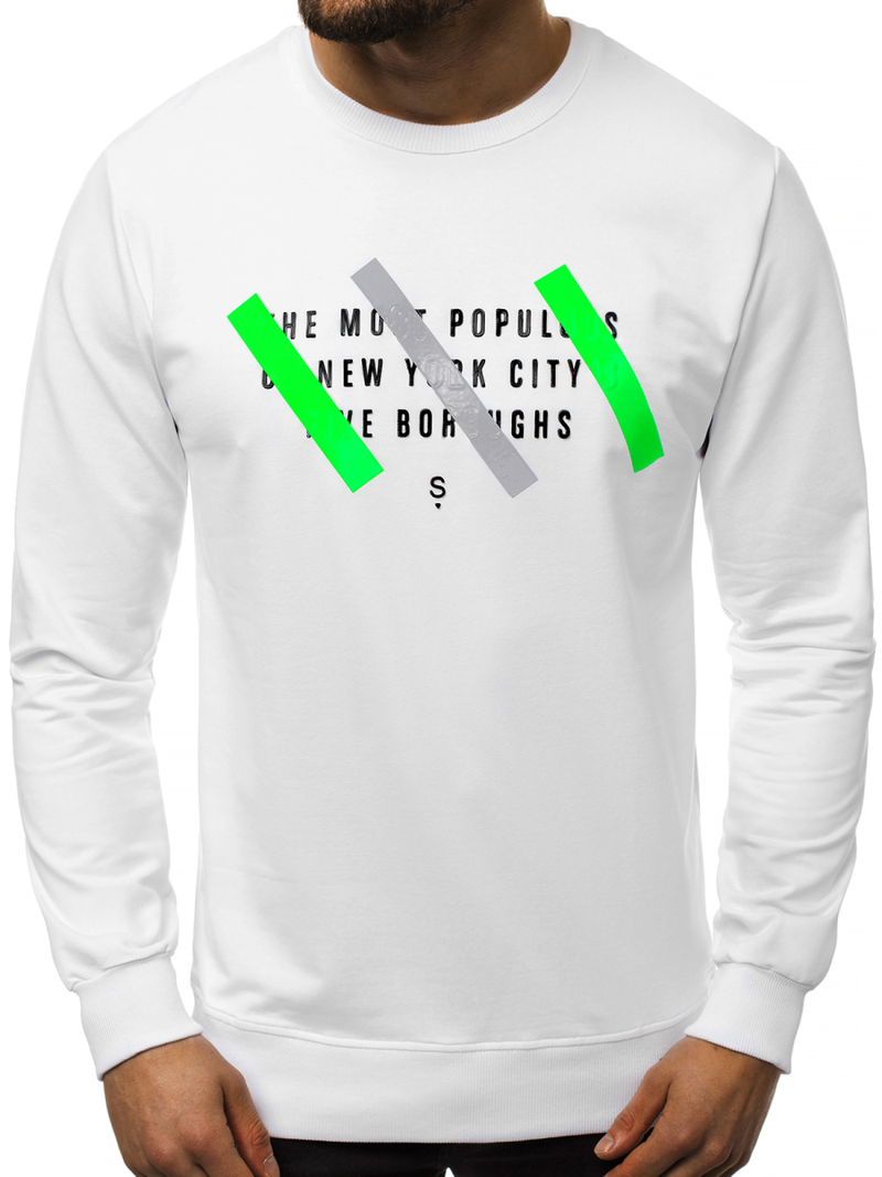 Bluza męska biała OZONEE MACH/2105