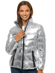 Куртка жіноча срібляста OZONEE JS/M23061/6