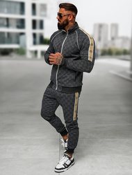 Komplet dresowy męski czarny OZONEE O/FF5110AB