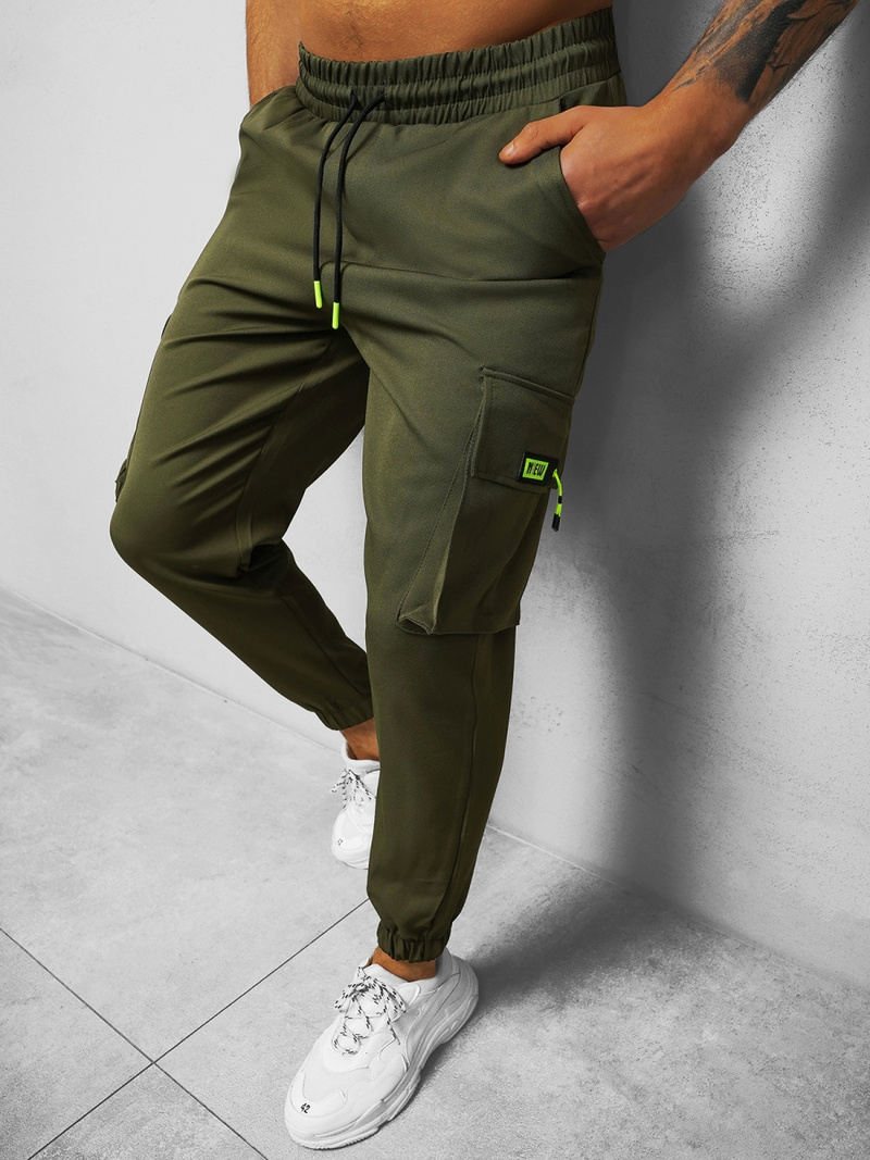 Spodnie męskie chino jogger khaki OZONEE O/CP150