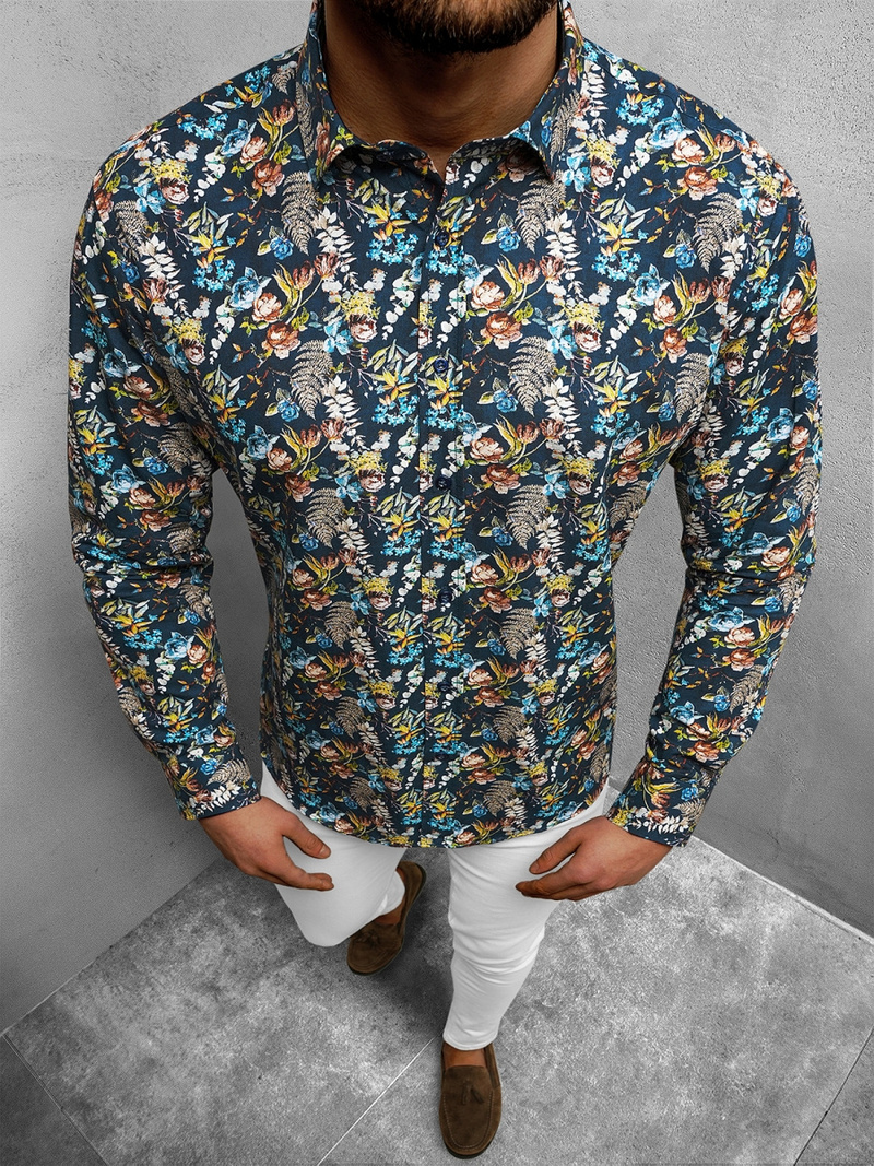 Koszula męska kolorowa OZONEE O/2022