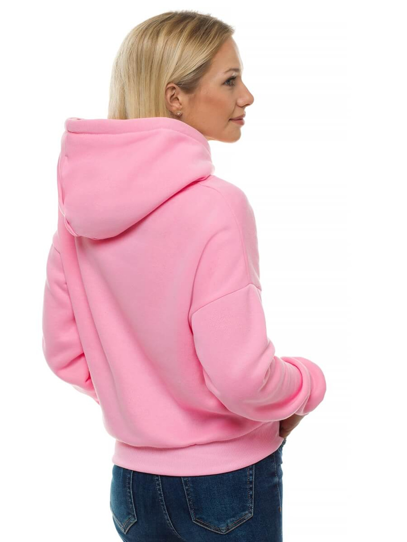 Bluza z kapturem damska różowa OZONEE JS/KSW2002