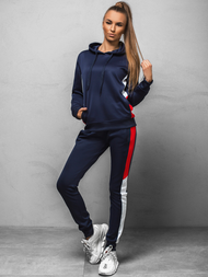 Bluza z kapturem damska ciemno-granatowa OZONEE JS/JK88125/25